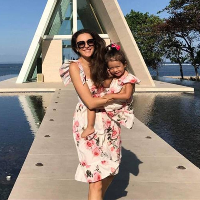 irregular mother daughter dresses