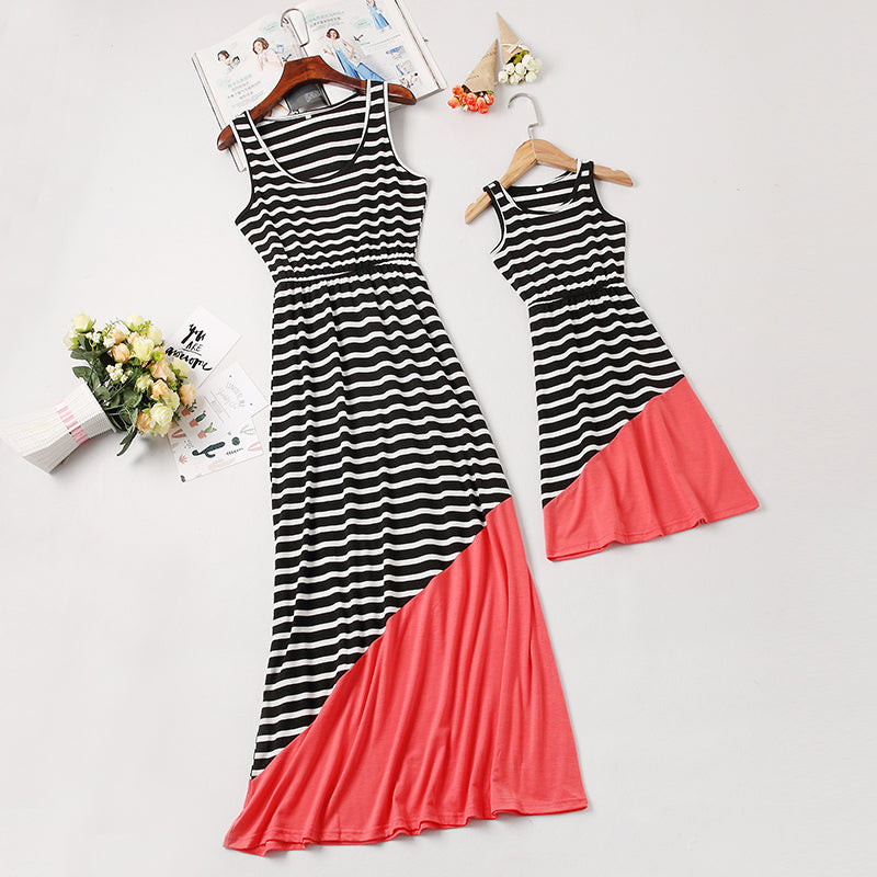 sleeveless mother daughter dresses