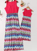 sleeveless mother daughter dresses