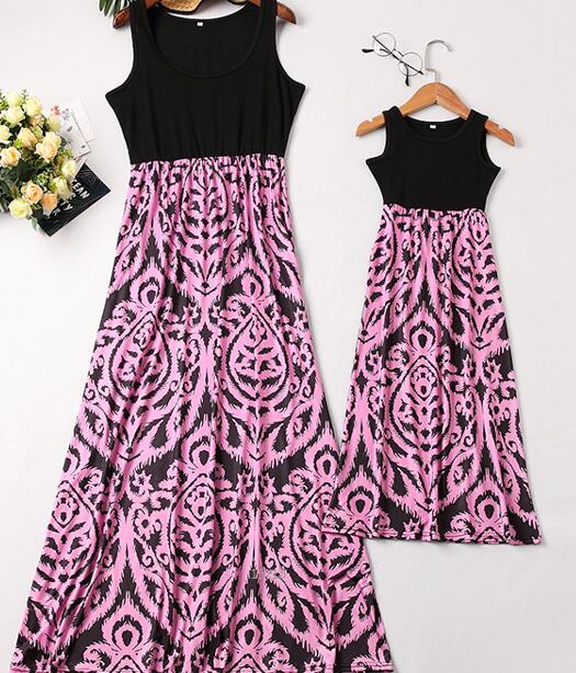 sleeveless mother daughter dresses