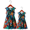 Mother Daughter Dresses Floral Printed