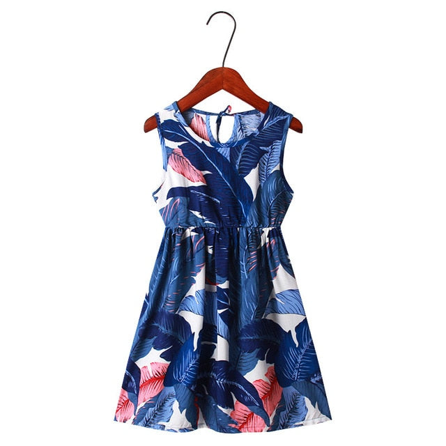 Mother Daughter Dresses Floral Printed