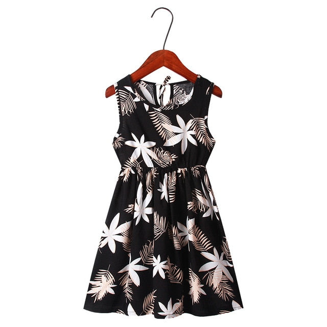 Mother Daughter Dresses Floral Printed