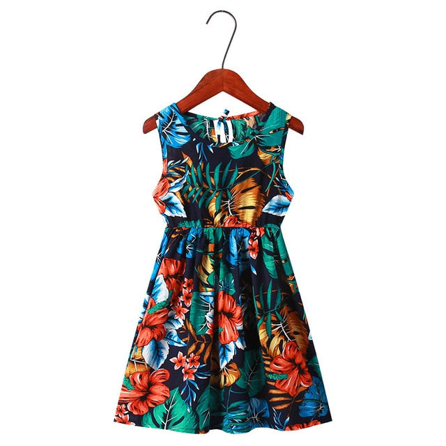 Mother Daughter Dresses Floral Printed
