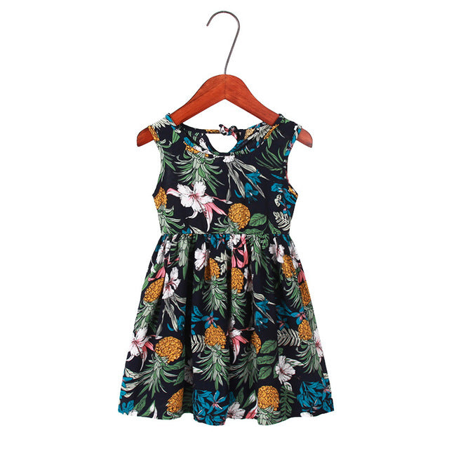 Mother Daughter Dresses Floral Printed