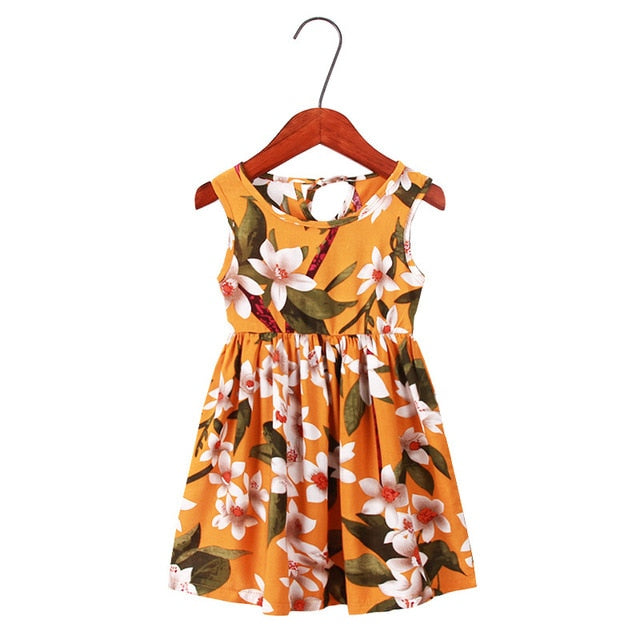 Mother Daughter Dresses Floral Printed