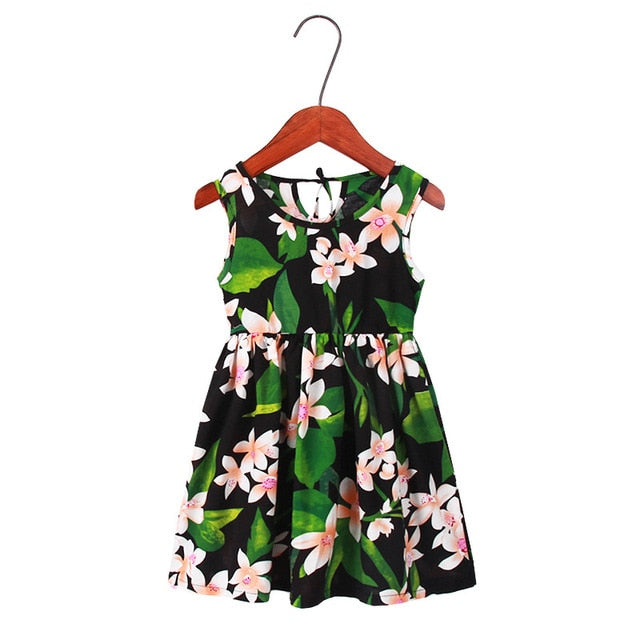 Mother Daughter Dresses Floral Printed