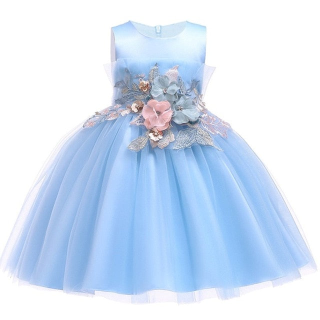 Kids Birthday Princess Party Dress